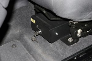 Jeep Wrangler TJ Underseat Drawer - Front Driver Side - Tuffy Products - Flip Seat W/ Keyed Lock - Black - `03-`06